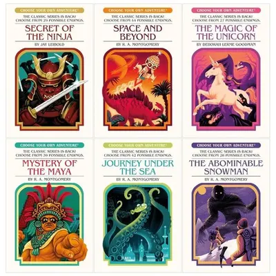 Choose Your Own Adventure 6 Books Collection Set (Space and Beyond, Journey Under the Sea, Mystery of the Maya, Secret of the Ninja, The Abominable Snowman, The Magic of the Unicorn)