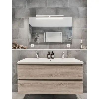 Corp de iluminat pentru baie GLIM Alb Aluminiu & Acrylic LED 18 Wat 230 Volt 1922Lm 3000K IP44