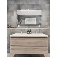 Corp de iluminat pentru baie GLIM Alb Aluminiu & Acrylic LED 18 Wat 230 Volt 1922Lm 3000K IP44