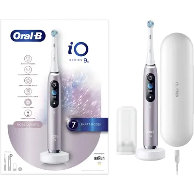 Periuta de dinti electrica Oral-B iO9, Tehnologie Magnetica, Micro-Vibratii, Inteligenta artificiala, Display led, Senzor de presiune Smart, Timer, 7