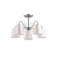 Lustra Ivy Crom+Alb 5xE27 60W