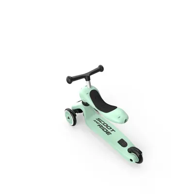 Trotineta copii cu sezut, transformabila 2 in 1, HighwayKick 1 Kiwi, 1-5 ani, pana la 50 kg, Scoot Ride