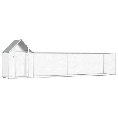 vidaXL Coteț pentru păsări, 5 x 1 x 1,5 m, oțel galvanizat