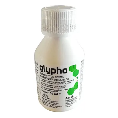 Glypho 100 ml erbicid total sistemic, post emergent, neselectiv, glifosat (buruieni monocotiledonate si dicotiledonate, anuale si perene) - Default Title