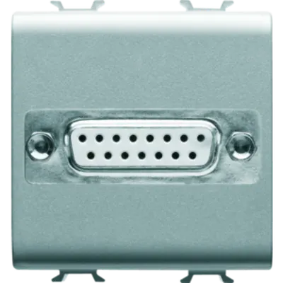 Connector For Conventional Networks - Sub-D 15 Contacts - Connection Weld-in - 2 Modules - Titanium - Chorus