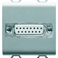 Connector For Conventional Networks - Sub-D 15 Contacts - Connection Weld-in - 2 Modules - Titanium - Chorus