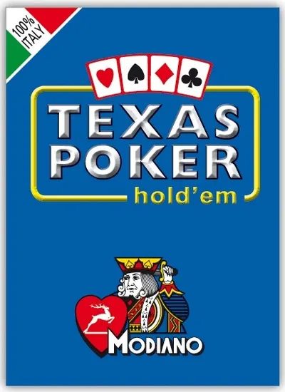 Carti de poker Texas Hold'em Poker Modiano - spate albastru