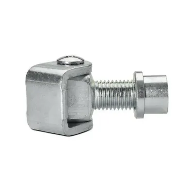 Balama reglabila cu guler M12, tija reglabila, placa 26 x 20 mm, grosime 4 mm, otel galvanizat