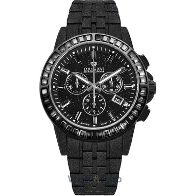 Ceas Louis XVI Louis XVI LXVI1184 Mens Watch Majeste Frosted Iced Out Chronograph 43mm 10ATM