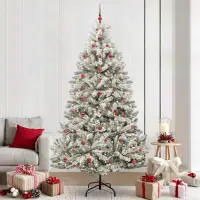 vidaXL Brad de Crăciun artificial 240 cm 300 LED-uri Alb cald
