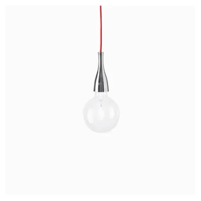 Pendul Minimal, 1 bec, dulie E27, D:120mm, H:350/2000mm, Crom
