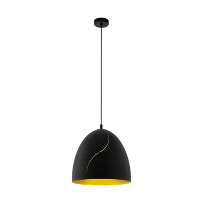 Lampa suspendata HUNNINGHAM negru, gold 220-240V,50/60Hz