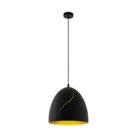 Lampa suspendata HUNNINGHAM negru, gold 220-240V,50/60Hz