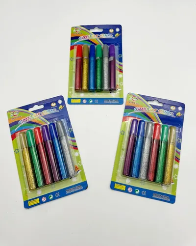 Lipici Engros cu sclipici, 10gr, diverse culori, set 6 tuburi