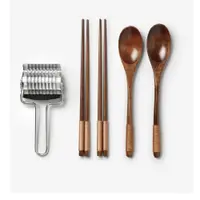 Set de bețe chinezești albastru din oțel inoxidabil/din bambus pentru 2 persoane The Essentials - Ramen Tools – Printworks