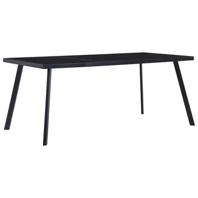 vidaXL Masă de bucătărie, negru, 160 x 80 x 75 cm, sticlă securizată