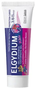 Elgydium Kids Pastă de dinți gel, fructe de pădure, 3-6 ani, 50 ml