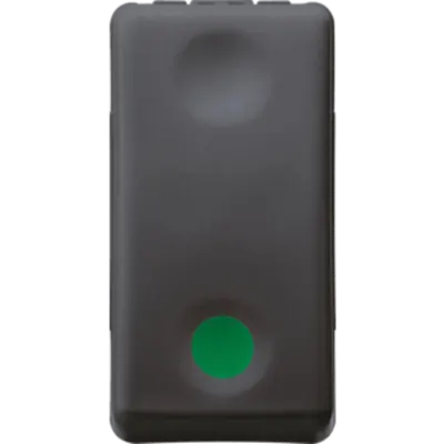 Intrerupator cu Revenire 1p 250v Ac - No 10a - Auxiliares Contact Nc - Start - Symbol Green - 1 Module - System Black