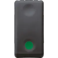 Intrerupator cu Revenire 1p 250v Ac - No 10a - Auxiliares Contact Nc - Start - Symbol Green - 1 Module - System Black