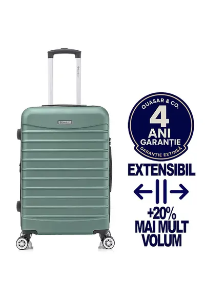 Troler mediu extensibil - M - ABS - fermoar antifurt - LINE - Turcoaz deschis