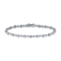 Bratara din aur alb cu diamante marquise si rotunde de 3.4ct