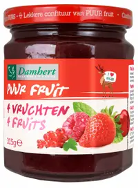 Gem de patru fructe fără zahăr adăugat, 315 g, Damhert