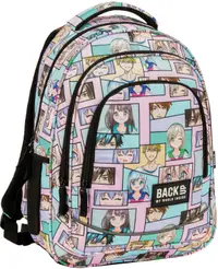 Ghiozdan BackUp 5 X - Manga, cu 3 compartimente