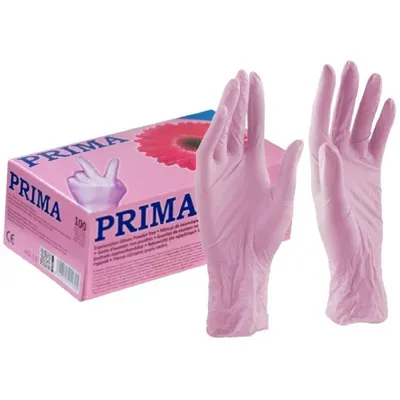 Manusi Examinare din Nitril, Prima, Nepudrate, Roz, Marimea S, 100 Bucati