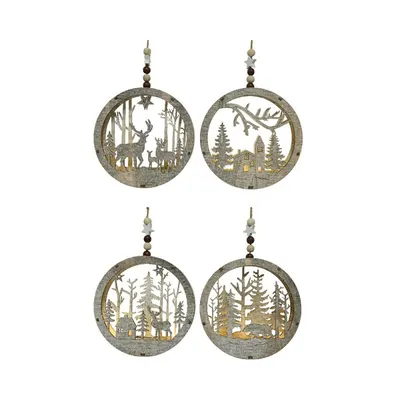 Decoratiune - LED Wood Round Scene - Warm White - mai multe modele