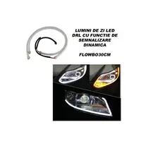 Banda flexibila LED DRL 30cm cu functie de semnalizare dinamica Cod: FLOWBO30CM