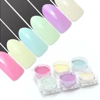 Set 6 pigmenti unghii cu efect perlat