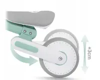 Bicicleta de echilibru Ride On Nukido Verde, de la 12 luni,scaun moale, inaltime sezut reglabila, roti din spuma EVA, cadru rezistent, manere ergonomice cu opritoare, Unghi de virare sigur al rotii cu protectie anti-rotatie