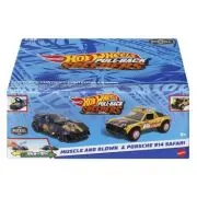 Hot Wheels Set 2 Masinute Metalice Pull Back Muscle and Blown si Porsche 914 Safari 1: 43