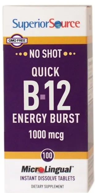 Vitamina B12 Superior Source - 1000 mcg, 100 comprimate sublinguale