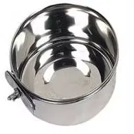 Hranitor Inox cu Suport Colivie 9cm S/230