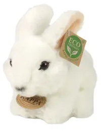 Jucărie de plus Rappa Eco Friends - Iepuraș alb, 16 cm