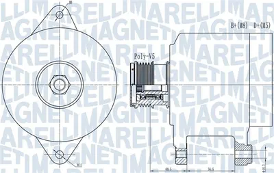 Alternator (14V, 120A) potrivit OPEL ASTRA H, ASTRA H GTC, ZAFIRA B 2.0 03.04-12.10