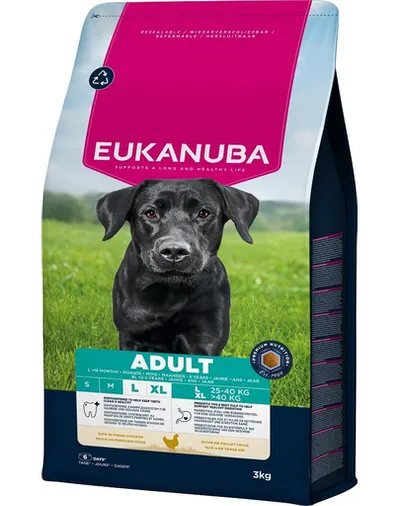 EUKANUBA Adult Large Breeds Chicken 3 kg hrană câine rasă mare bogată în pui proaspăt