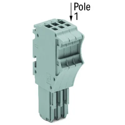 1-conductor female plug; 1.5 mm²; 9-pole; 1,50 mm²; gray
