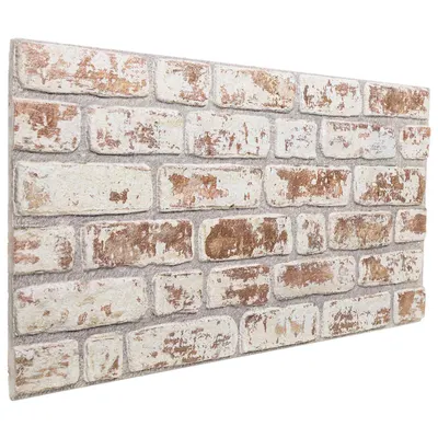 vidaXL Panouri de perete 10 buc. 100 x 50 cm Roșu și Alb Spumă EPS