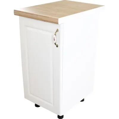 Corp inferior cu 1 Usa Zebra, Alb/MDF Alb mat, si blat Artar 40 x 85 x 60