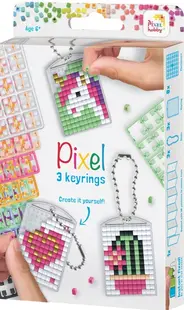 Set de creatie cu pixeli Pixelhobby - Breloace, cute