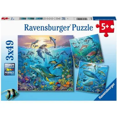Puzzle Lumea Subacvatica, 3x49 Piese