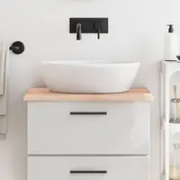 vidaXL Blat de baie, 60x50x2 cm, lemn masiv netratat