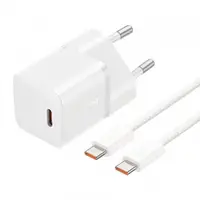 Incarcator Retea Cu Cablu USB-C Baseus GaN5, 20W, 3A, 1 x USB-C, Alb P10110900213-01