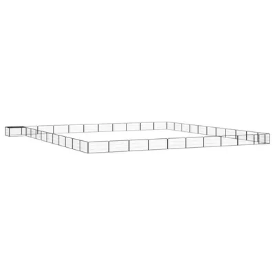 Gossi tarc caini 44 panouri negru 100x50 cm otel vopsit electrostatic