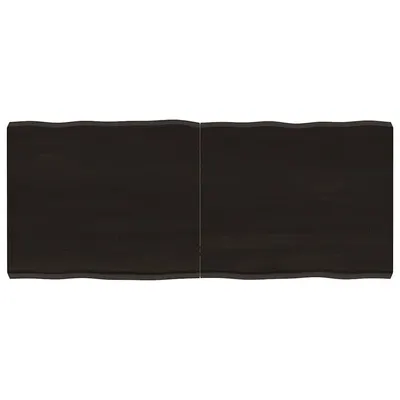 vidaXL Blat masă, 120x50x6 cm, gri, lemn stejar tratat contur organic