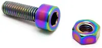 TLC Titanium Șa BMX Clemă Bolt and Nut - Rainbow