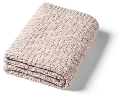 Păturică tricotată pentru bebeluși Babyono - 75 x 100 cm, bej
