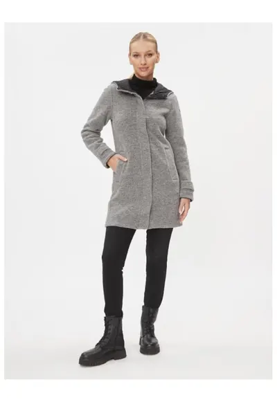 Palton dama - 302873937 - Lana - Gri - Gri